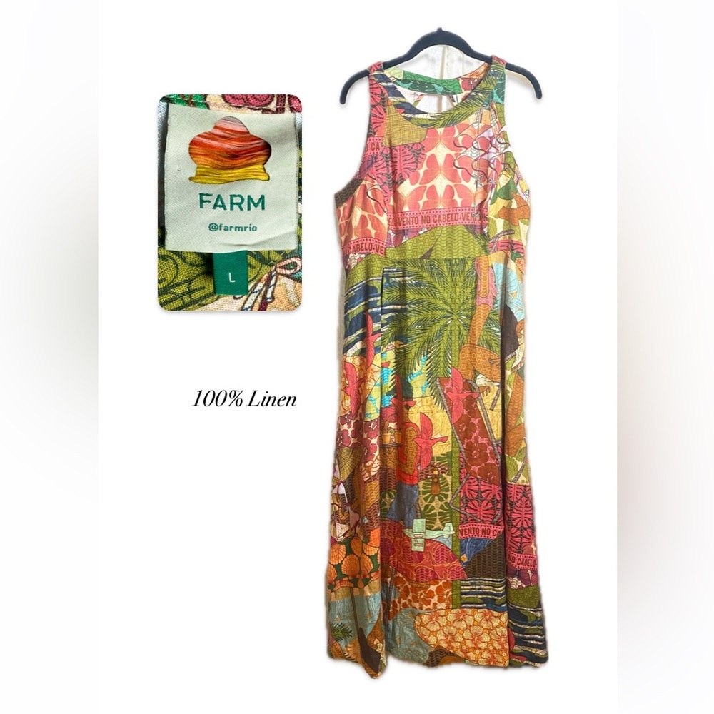 FARM Rio Multicolor Maxi Dress L